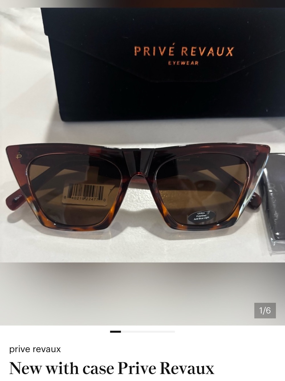 Privé Revaux Cat Eye Sunglasses in Tortoiseshell